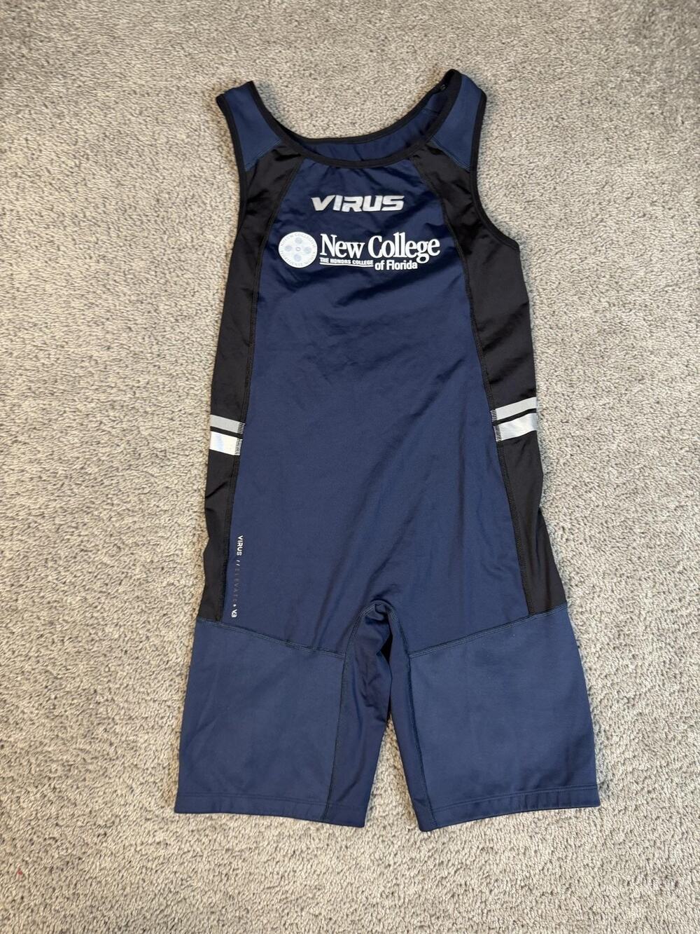 VIRUS Elevate V3 Weightlifting Singlet Womens M Blue Silver Bioceramic